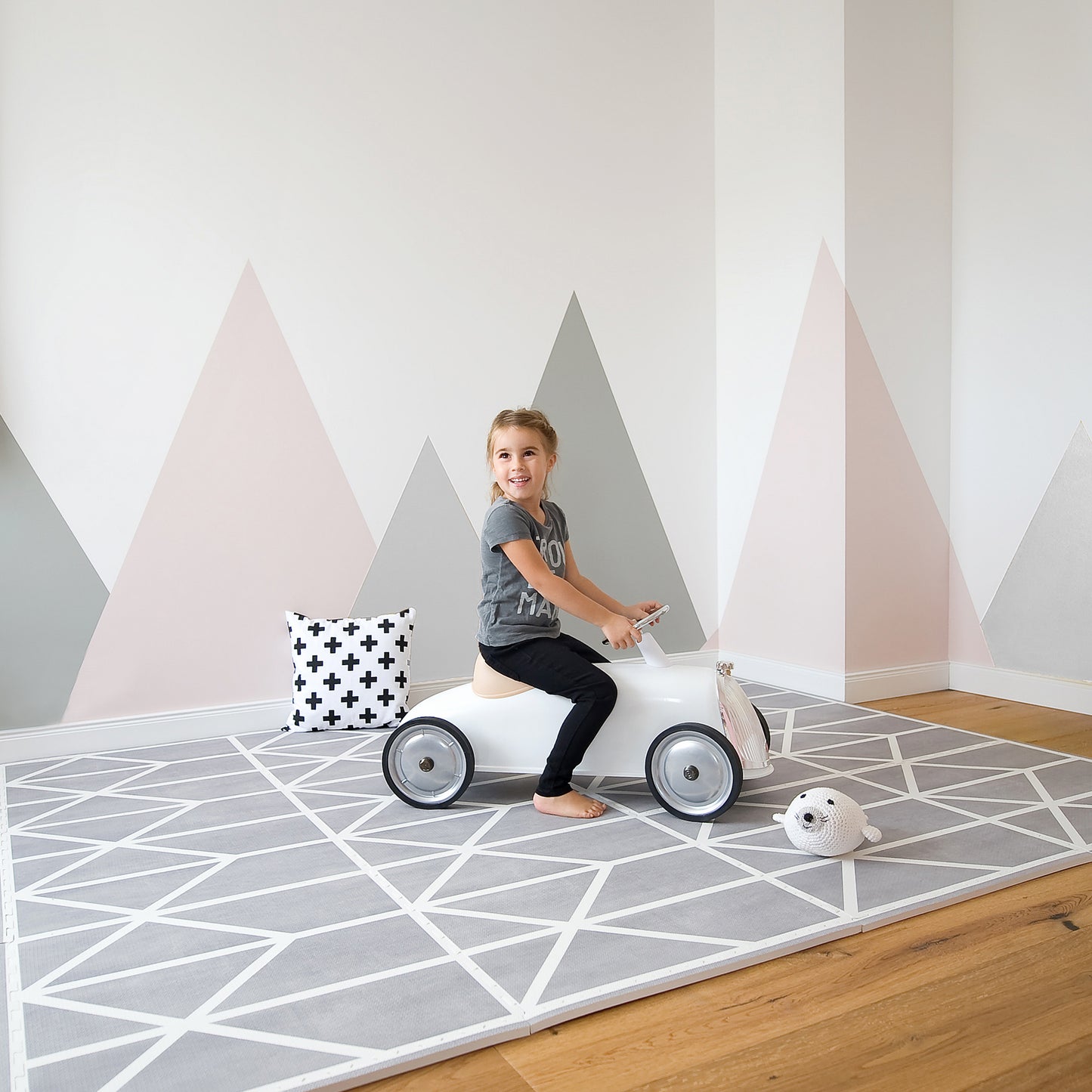 Nordic Puzzle Playmat in Pebble