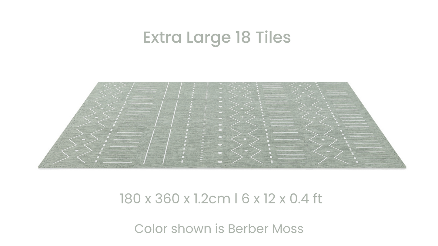 Berber Puzzle Playmat in Moss