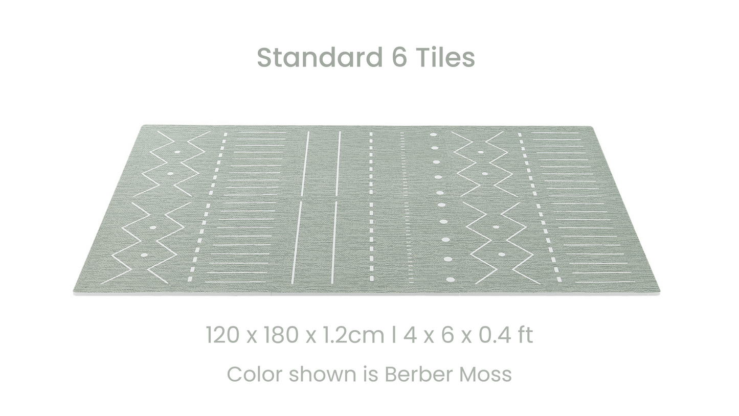 Berber Puzzle Playmat in Moss