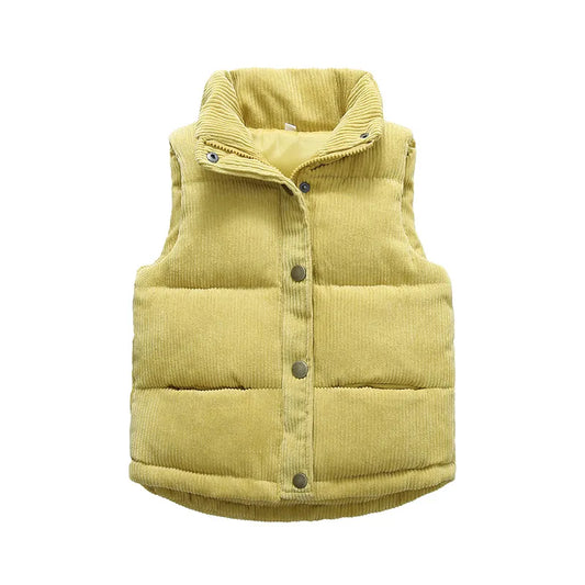 Corduroy Kids Vest Sizes 2-10Yn (5 Colors)