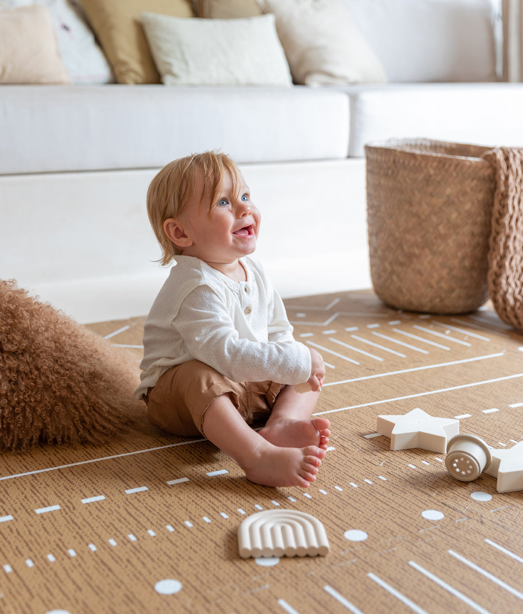 Berber Puzzle Playmat in Camel
