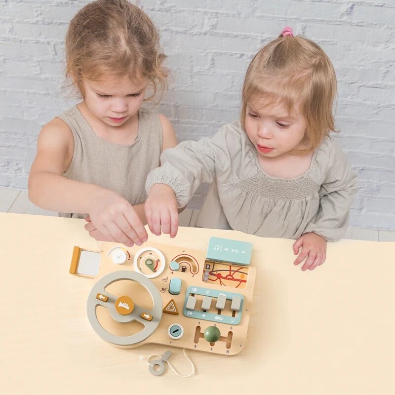Wooden Car Dashboard Toy for Kids: Imagination-Powered Fun