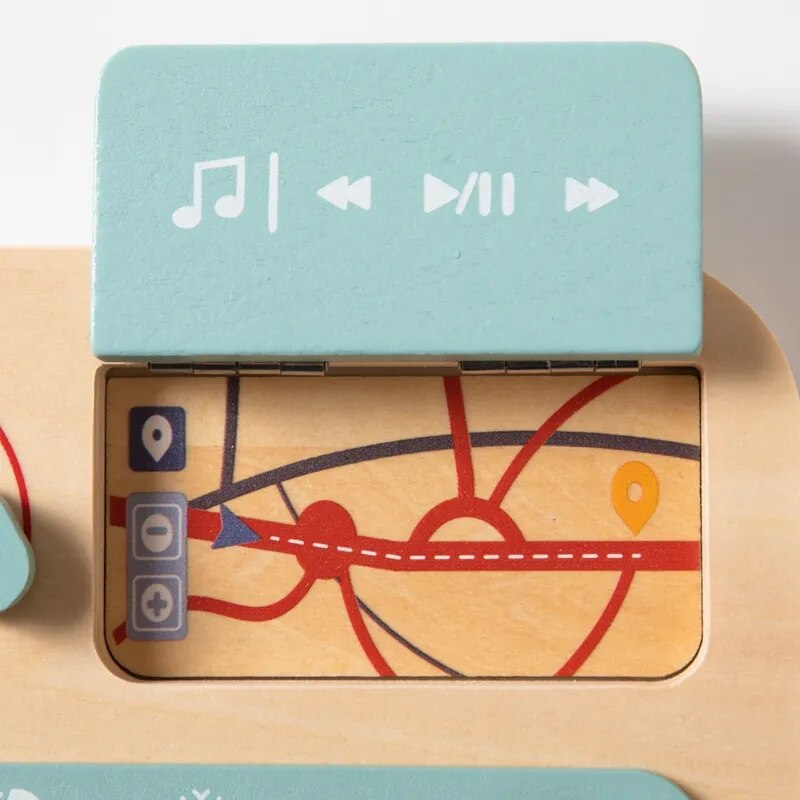 Wooden Car Dashboard Toy for Kids: Imagination-Powered Fun