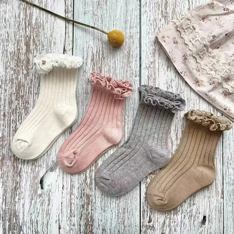 Sokkar Ruffle Cotton Socks for Kids