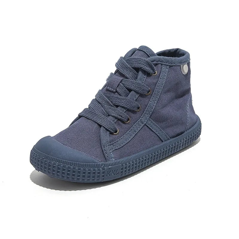 Blue sneekers for toddlers, lace up running shoes