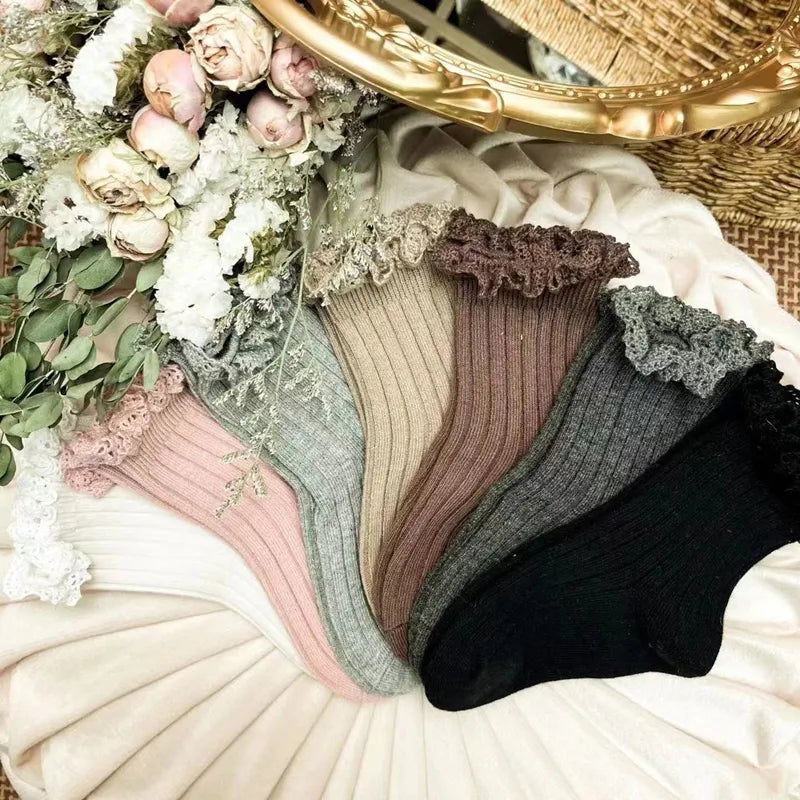 Sokkar Ruffle Cotton Socks for Kids