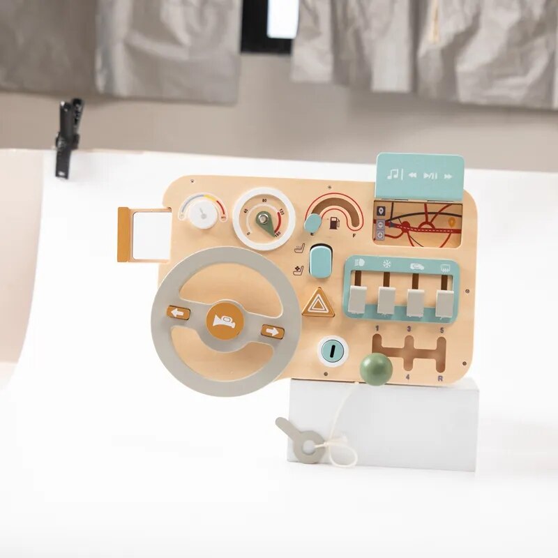 Wooden Car Dashboard Toy for Kids: Imagination-Powered Fun