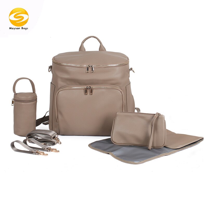 Diaper Bag Backpack Faux Leather