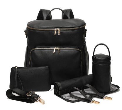 Vera Waterproof Vegan Leather Backpack Diaper Bag and Accessories