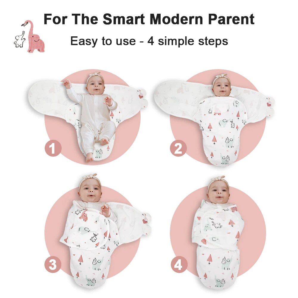 2Pcs/Set Baby Sleeping BagSwaddle 0- 6m