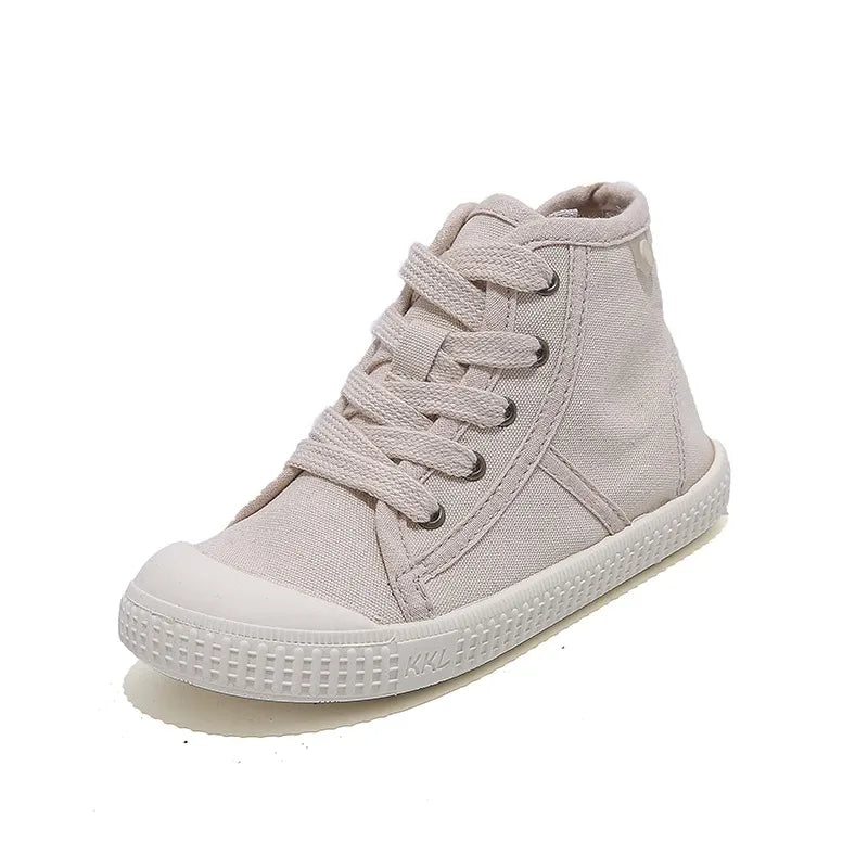 beige lace up runners for kids