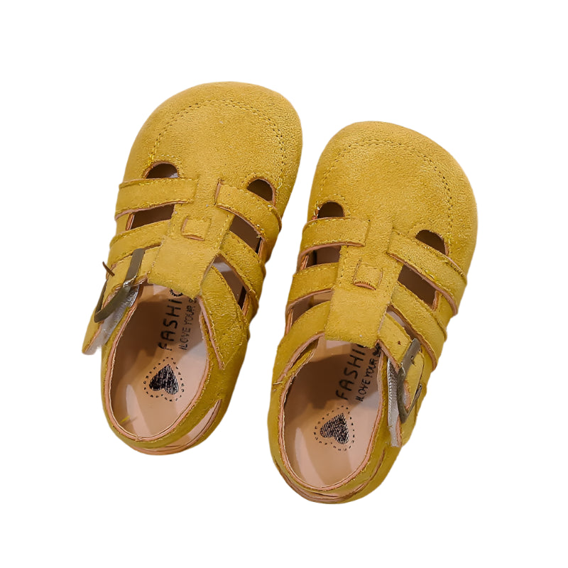 Sunne sandels in yellow mustard