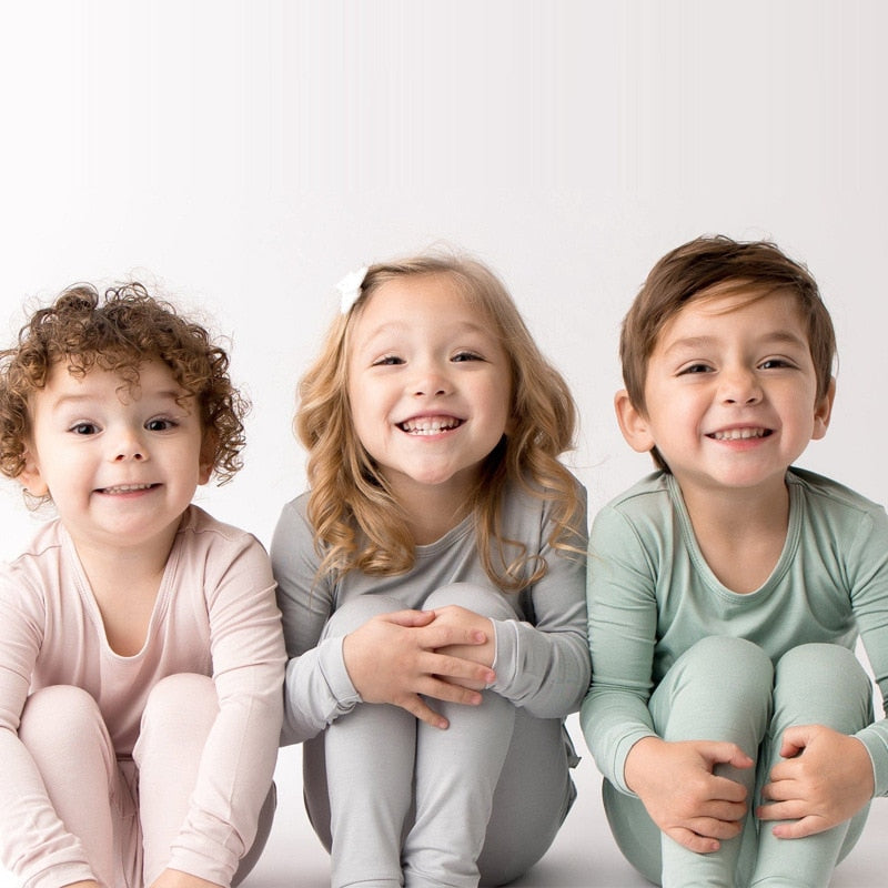 girls bamboo pajamas in pink