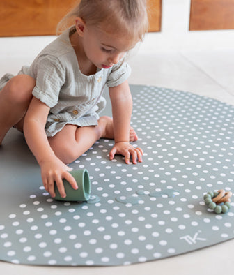 Spotted Splat Mat in Moss