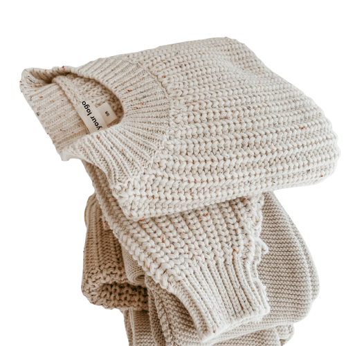 Shades of beige baby chunky knitted sweaters