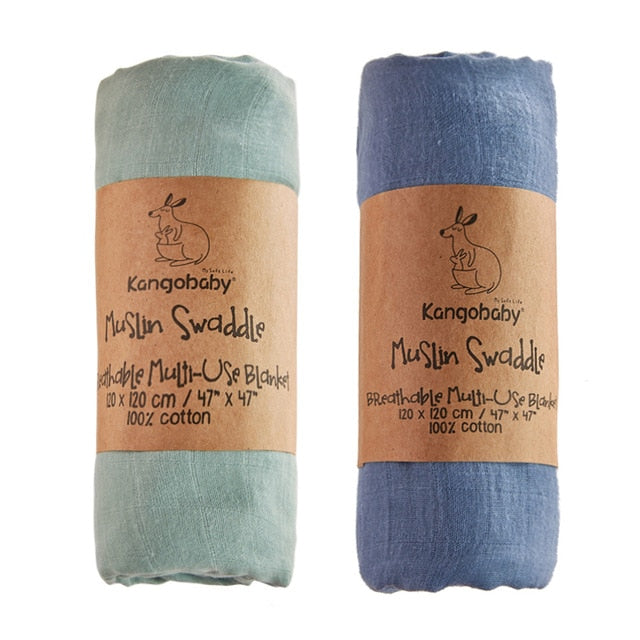 2 pack Swaddle light green and periwinkle