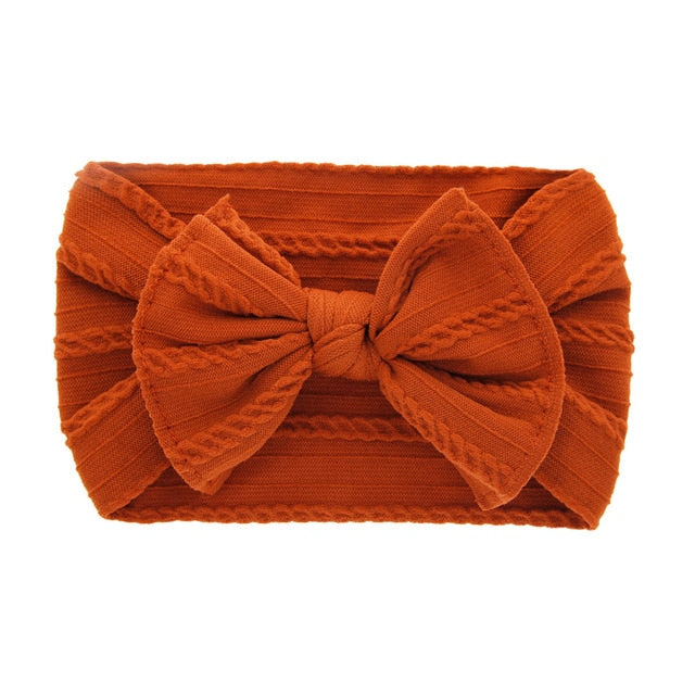 Orange baby headband bow