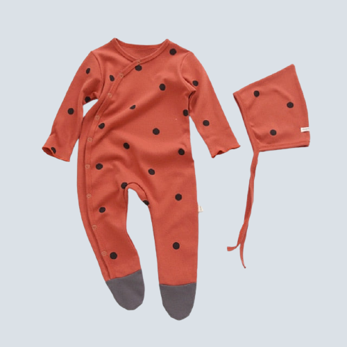 Print Baby Romper and Matching Hat (6 Styles )
