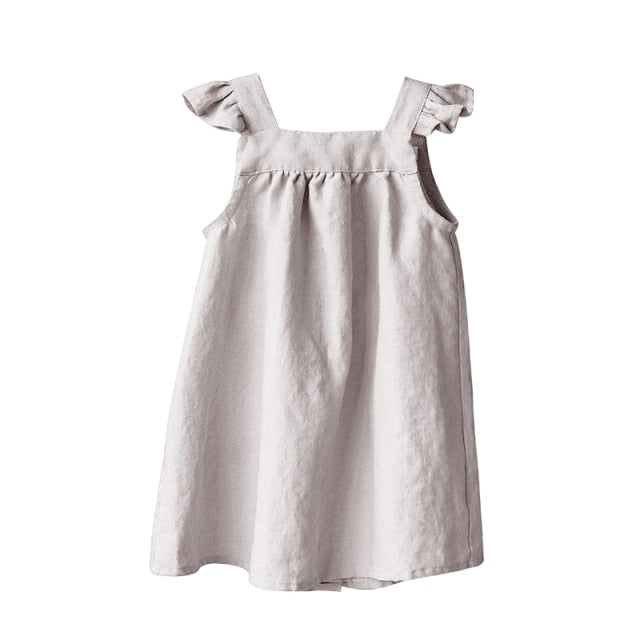 Green Girls Party Summer Dress, sleeveless knee length