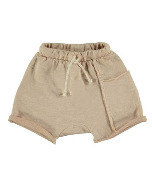 beige boys shorts