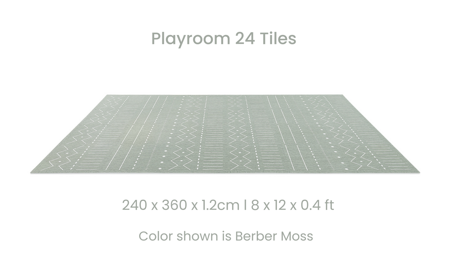 Berber Puzzle Playmat in Moss