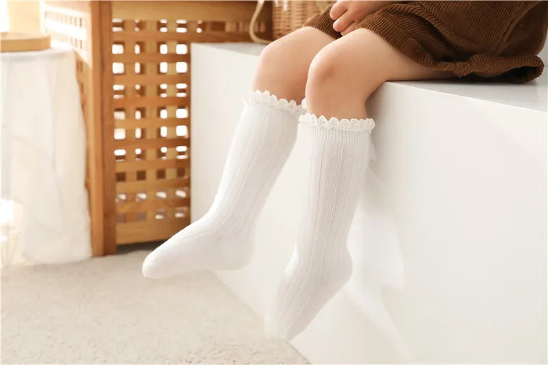 Adorable Flower Ruffle Cotton Socks for Kids