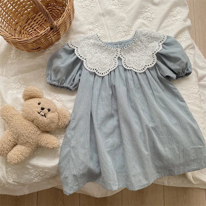 Cotton Short Sleeved Princess Dress Sizes 18m-6y (80-130)