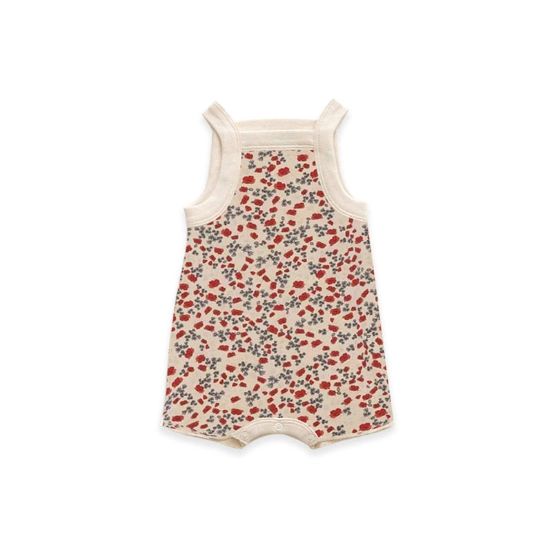 Newborn Baby Clothes Summer Sleeveless Baby Rompers Floral Printed Infant One Piece Bodysuit Cute Boys Girls Clothing
