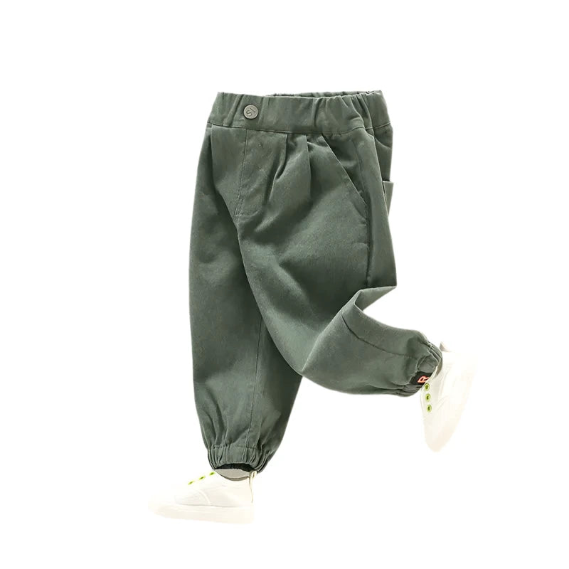 Army green boys cargo pants