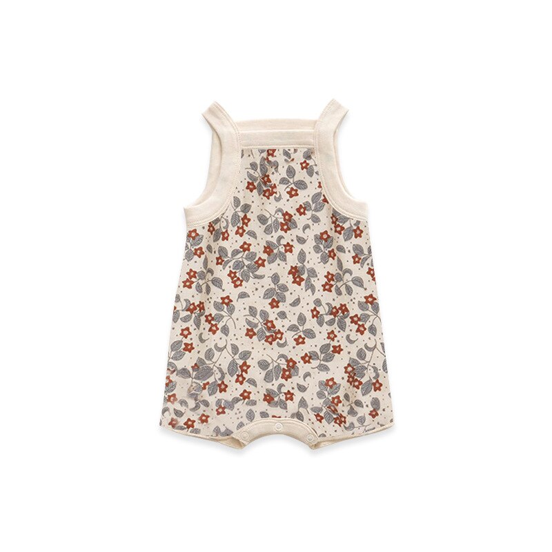 Newborn Baby Clothes Summer Sleeveless Baby Rompers Floral Printed Infant One Piece Bodysuit Cute Boys Girls Clothing