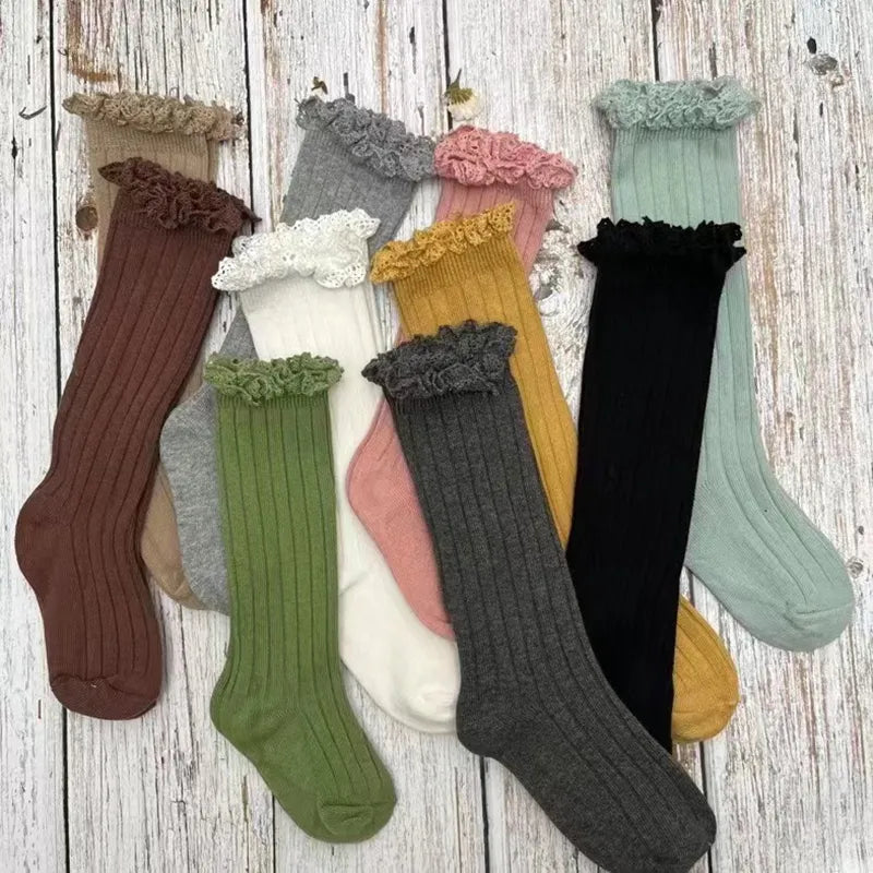 Adorable Flower Ruffle Cotton Socks for Kids
