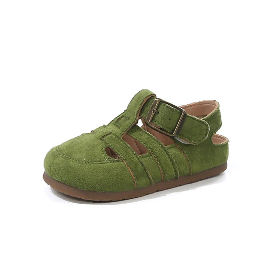 Green kids swade sandals