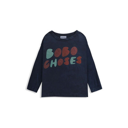 bobo 2022 bobo 2023 Kids blue longsleeved sweatshirt with the letters Bobo choses in the front