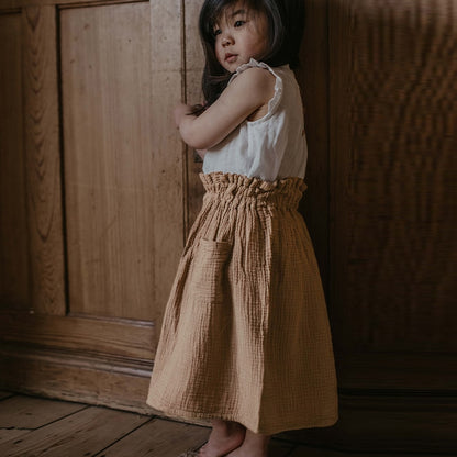 Retro Girls Long Skirt 2 Colors (12m-6Y)