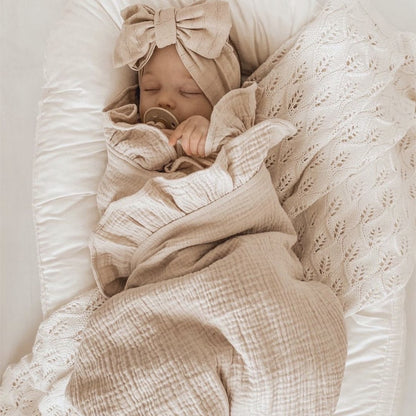 Ruffled Muslin Baby Blankets