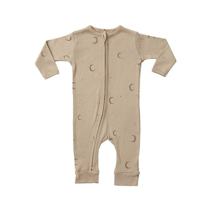 mushroom colored cotton baby sleeper