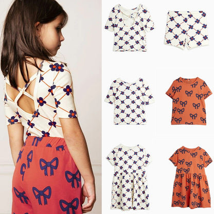 Girls separates that are mix and match in white and orange for kids 1-11 years