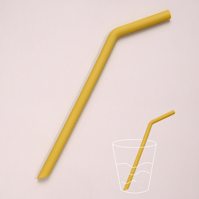 Drekka Reusable Solid Color Silicone Straws Straight or Bent