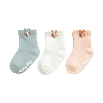 3 Pack Pink Hue Anti-slip  Baby Socks 0-36M
