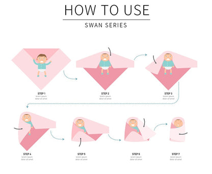 image showing how to use a swaddle