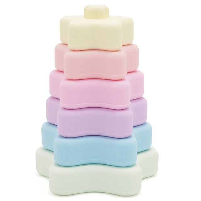 Pastel Star tapered building blocks for toddlers