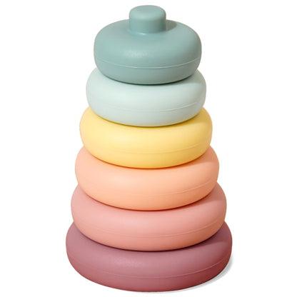 Light Pastel Circle tapered building blocks for toddlers