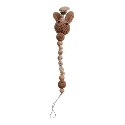 Crochet Bunny Baby Pacifier Clip