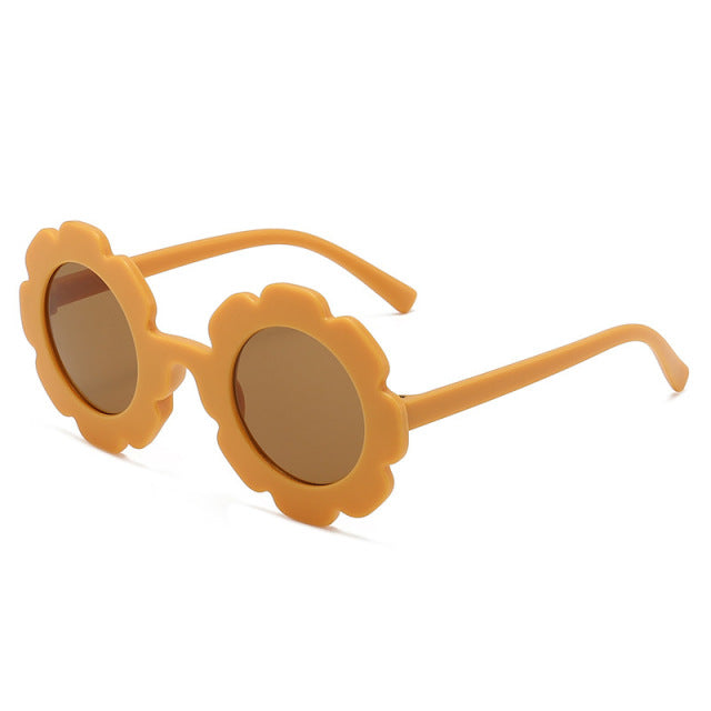 New Sun Flower Round Cute kids sunglasses UV400
