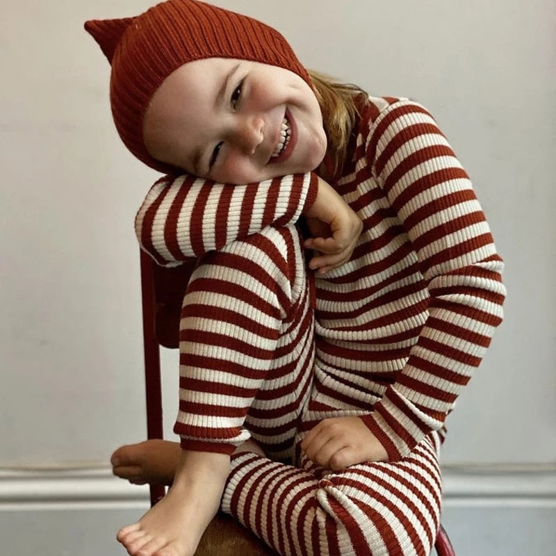 Two-pieces Striped Sets