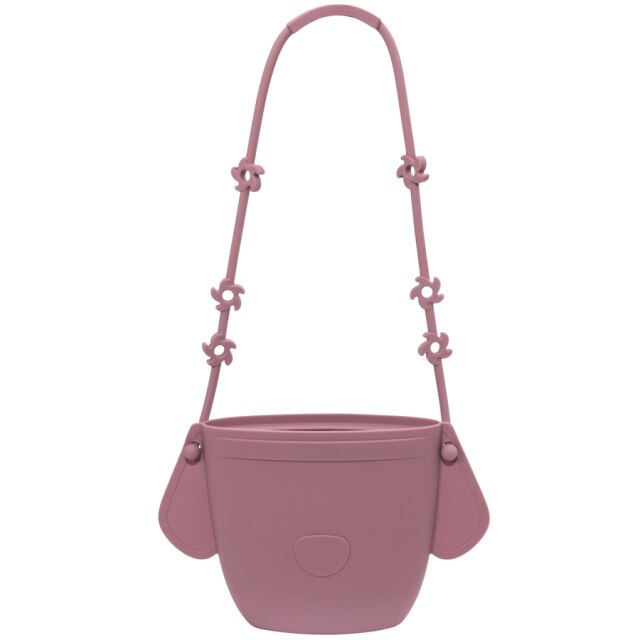 Cute dasty rose silicone kids re-sealabe purse for snacks.