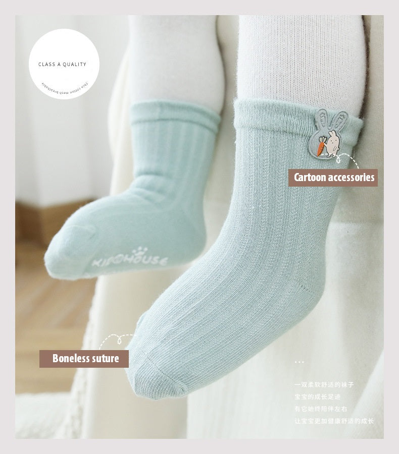 Sokka 3 Pack Cotton Anti-slip Baby Socks